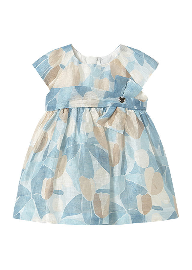 Rochie imprimeu flori - Bleu/Bej - Mayoral , [2],bestfam.ro