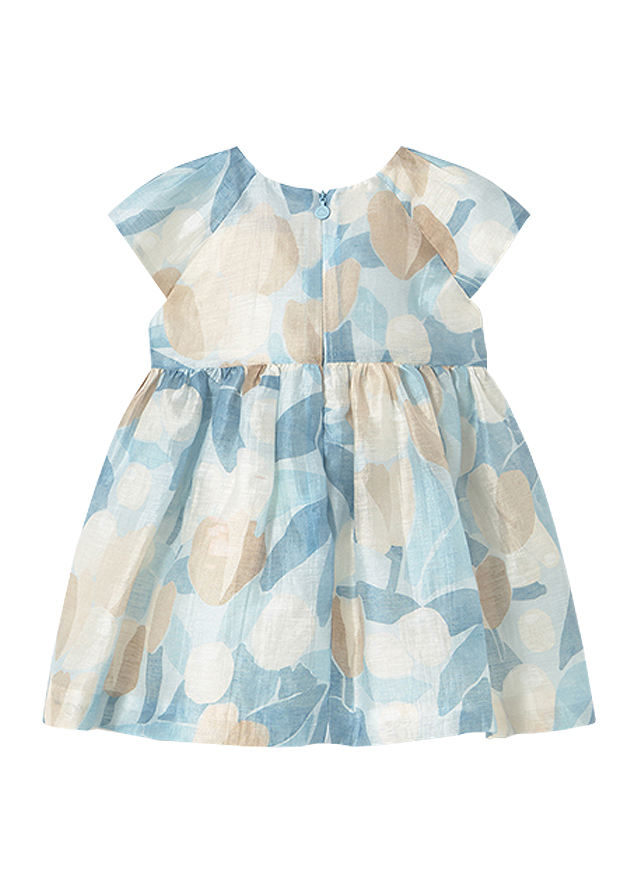 Rochie imprimeu flori - Bleu/Bej - Mayoral 4 ani, [3],bestfam.ro