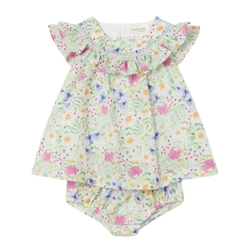 Rochie imprimeu - flori + chilotei - Mayoral  4-6 luni, [2],bestfam.ro