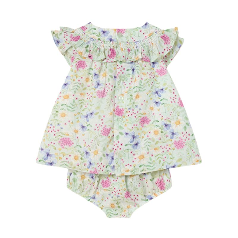 Rochie imprimeu - flori + chilotei - Mayoral  4-6 luni, [3],bestfam.ro