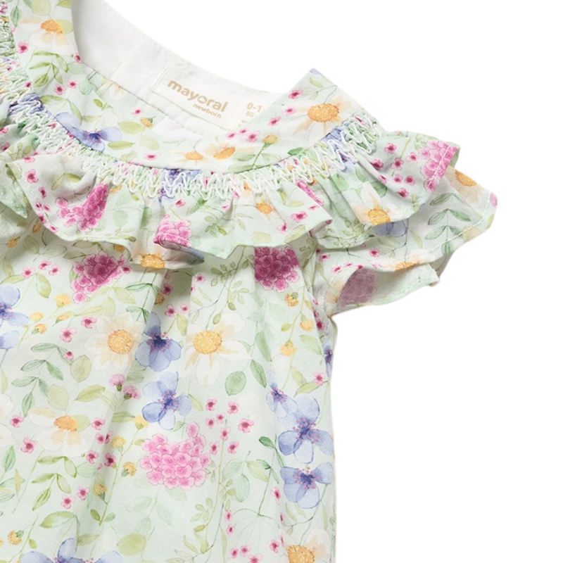 Rochie imprimeu - flori + chilotei - Mayoral  4-6 luni, [4],bestfam.ro