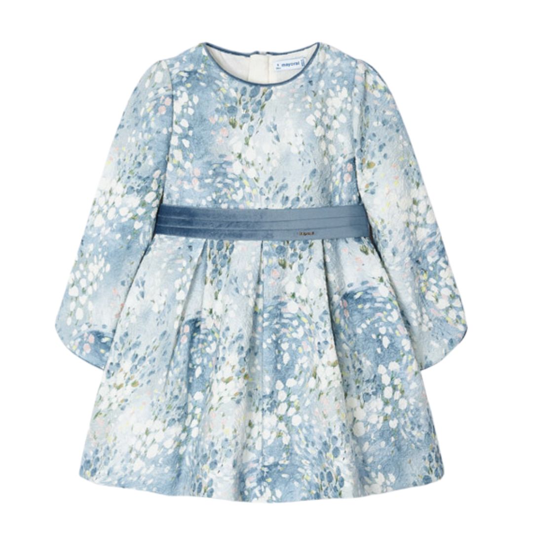 Rochie jacquard  imprimeu Pastel vernil - Mayoral  7 ani (122 cm), [3],bestfam.ro