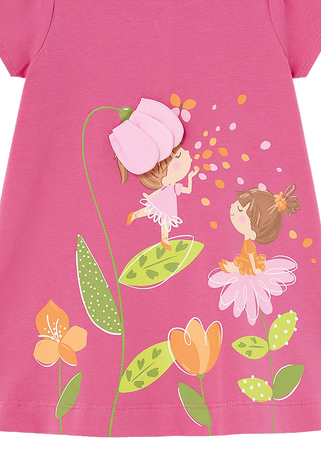 Rochie magenta imprimeu floral Better Cotton - Mayoral  18 luni (86 cm), [3],bestfam.ro