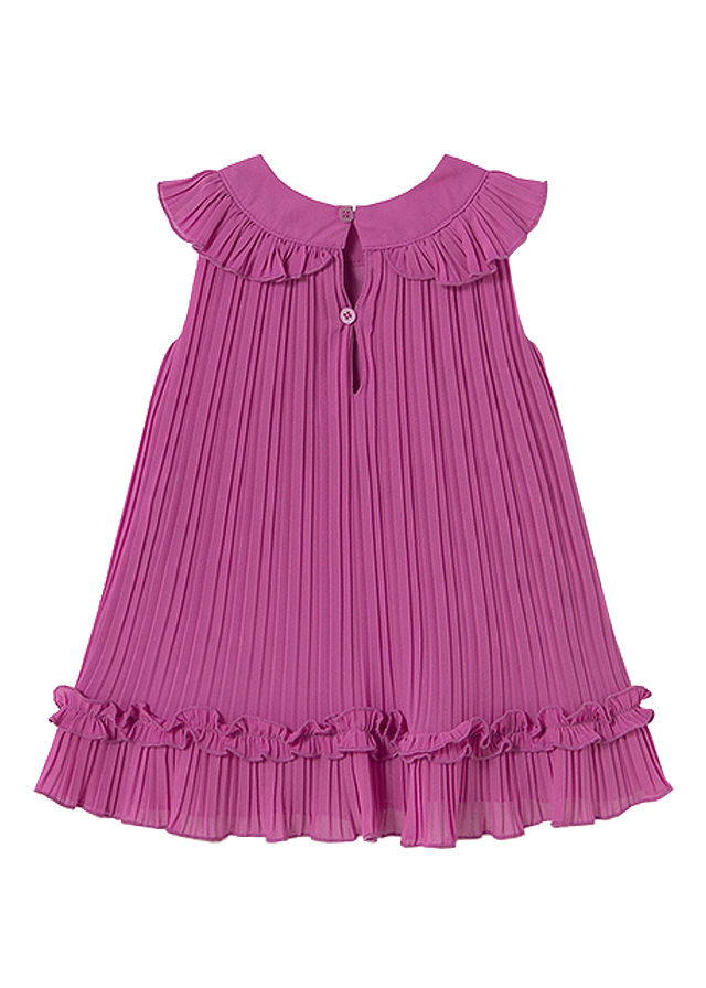 Rochie plisata cu volane - roz - Mayoral  3 ani, [2],bestfam.ro