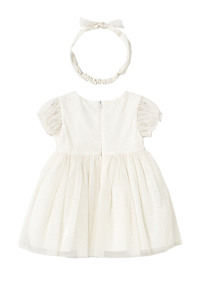 Rochie tul + bentita - Alb - Mayoral , [3],bestfam.ro