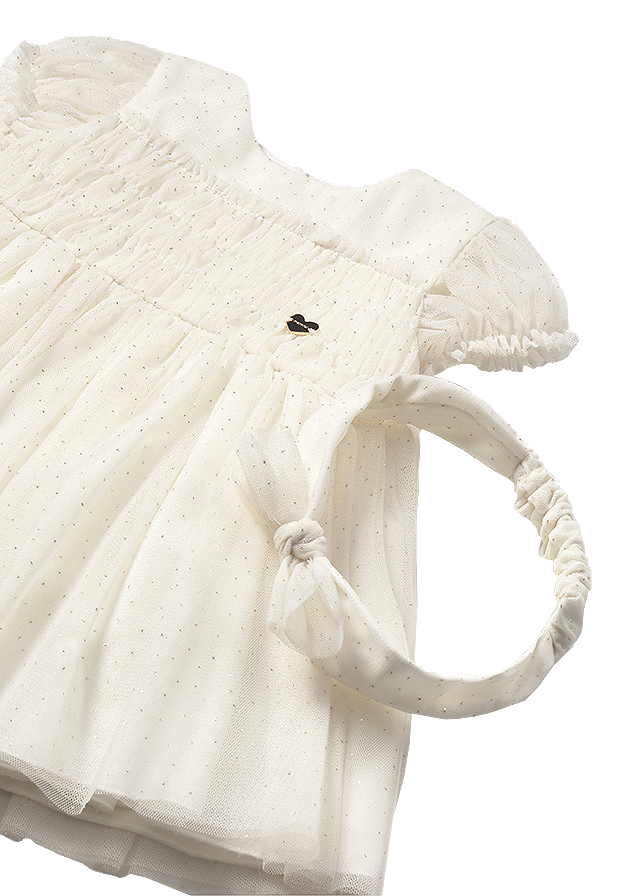 Rochie tul + bentita - Alb - Mayoral 2 ani, [4],bestfam.ro