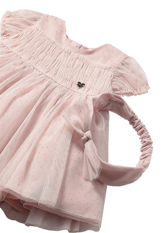 Rochie tul + bentita - Roz - Mayoral , [3],bestfam.ro