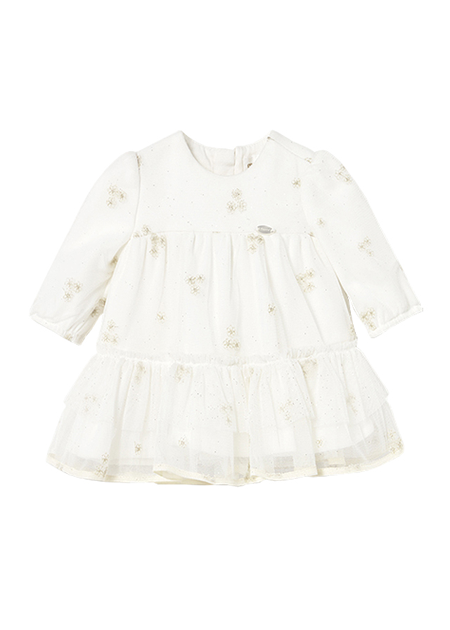 Rochie tul - ecru - Mayoral 