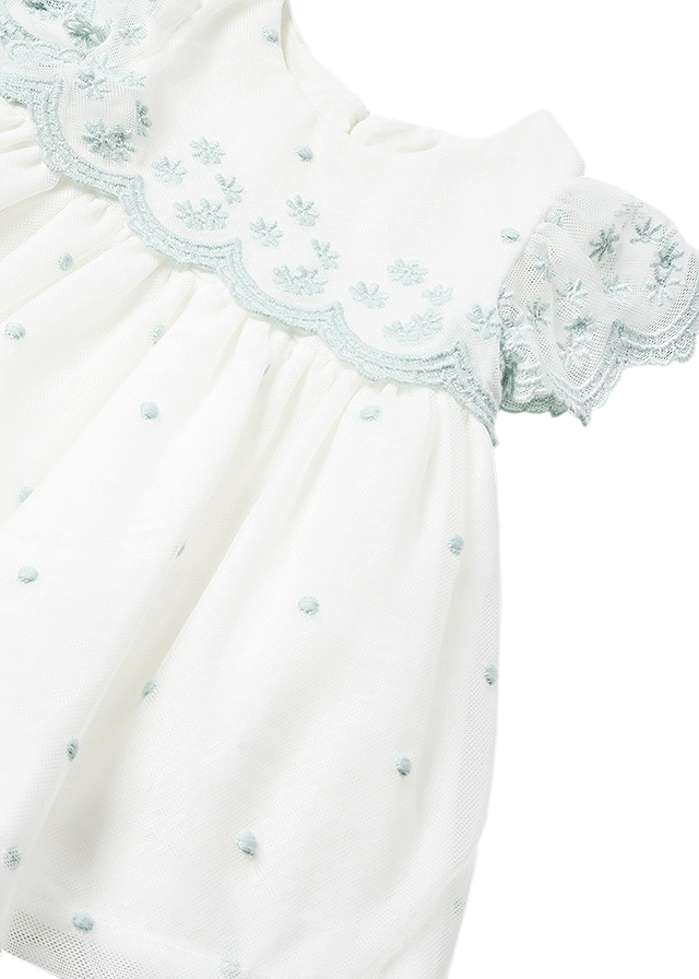 Rochie tul brodat - galben bej/vernil - Mayoral       , [3],bestfam.ro