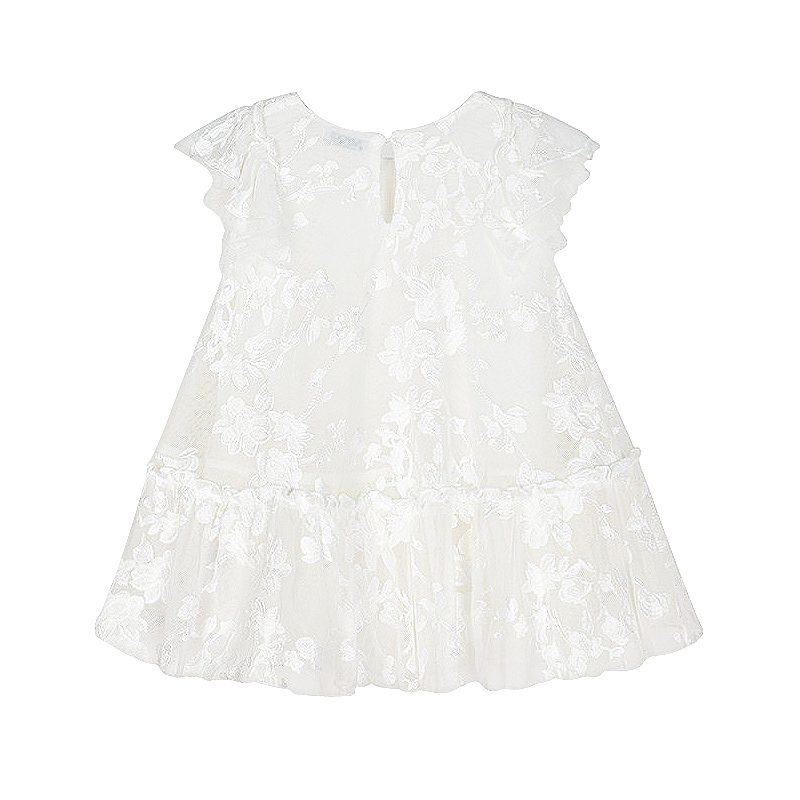Rochie tul brodat Alb Floral 3 ani, [2],bestfam.ro