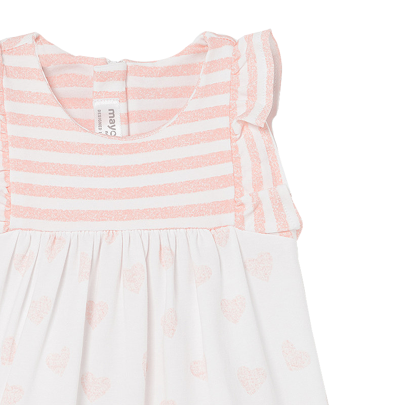 Rochie cu dungi + bentita - Roz - Mayoral  2-4 luni, [3],bestfam.ro