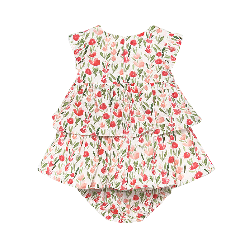 Rochie imprimeu - maci + chilotei - Mayoral , [2],bestfam.ro
