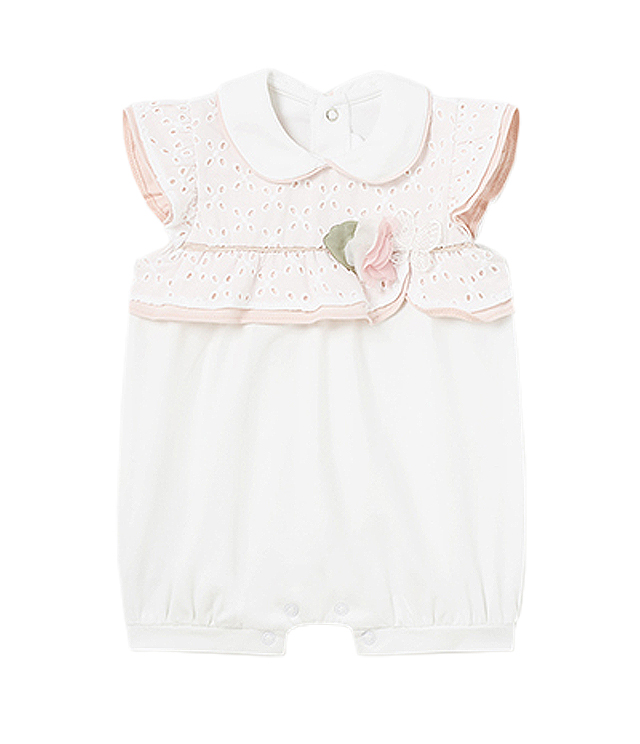 Salopeta broderie si guler Better Cotton - Mayoral  4-6 luni (70 cm)