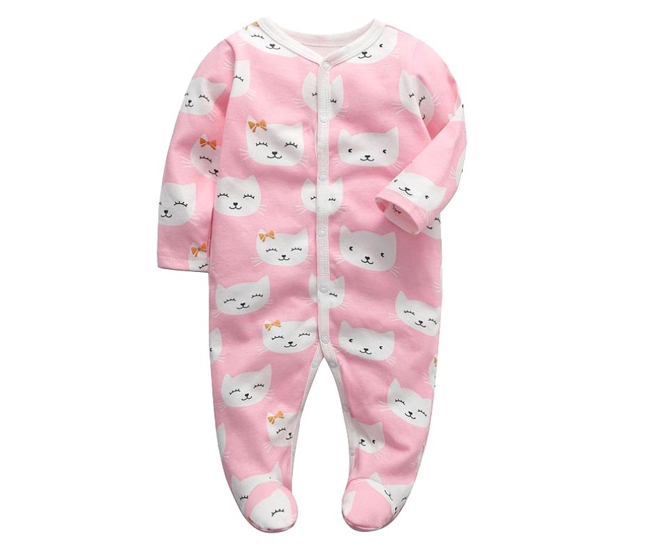 Salopeta (pijama) cu capse - Pisicuta - Easymon 6 luni