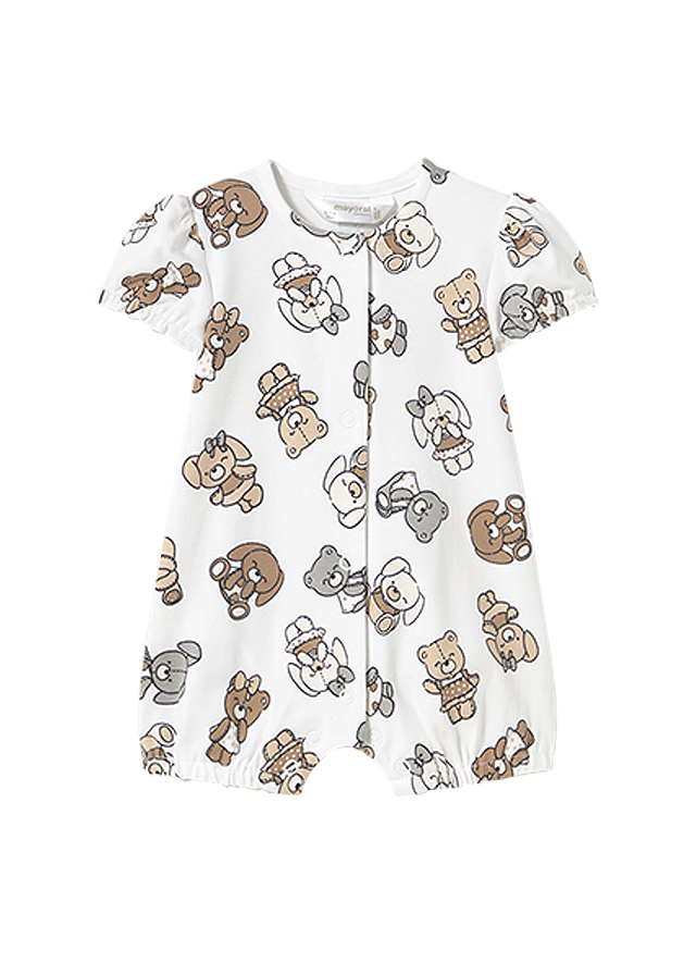 Salopeta (pijama) scurta - ursuleti - Mayoral 2-4 luni