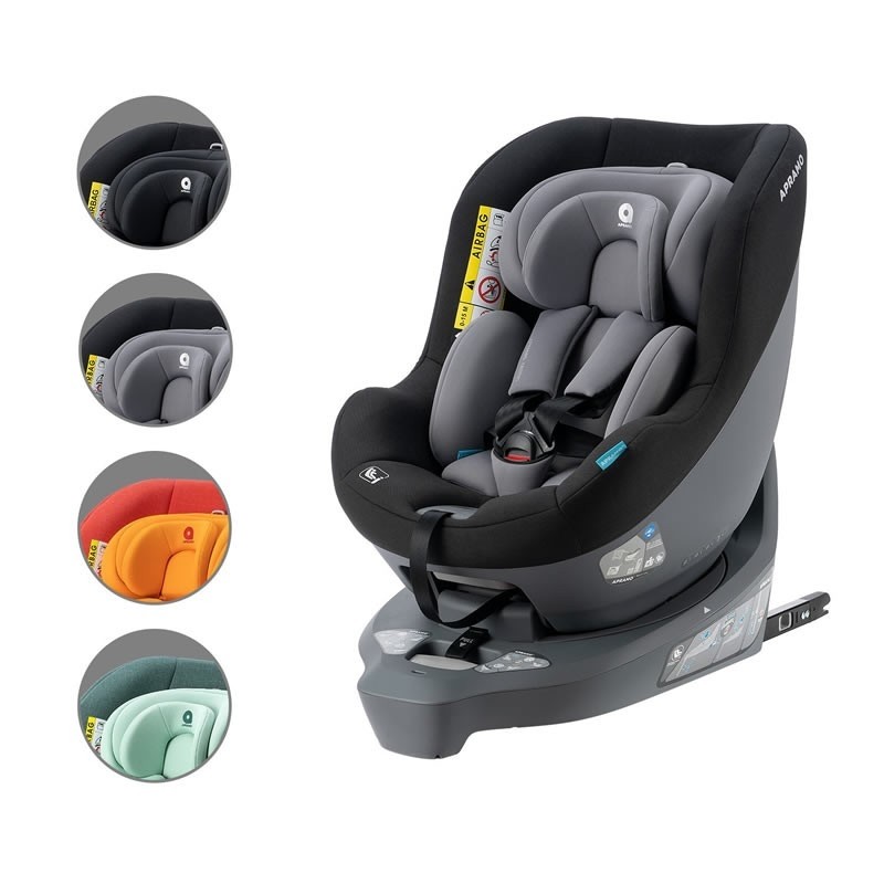 Scaun auto rotativ i-Size - Mettro Hub Dawn Grey, 40-105 cm - Apramo, [14],bestfam.ro