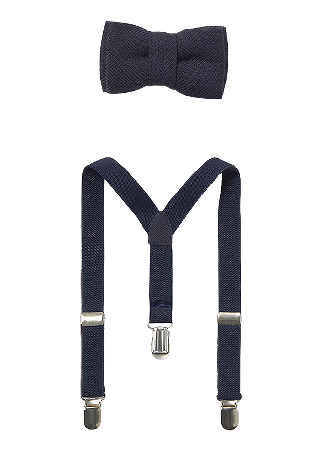 Set - Bretele + Papion - bleumarin - Mayoral 24 luni