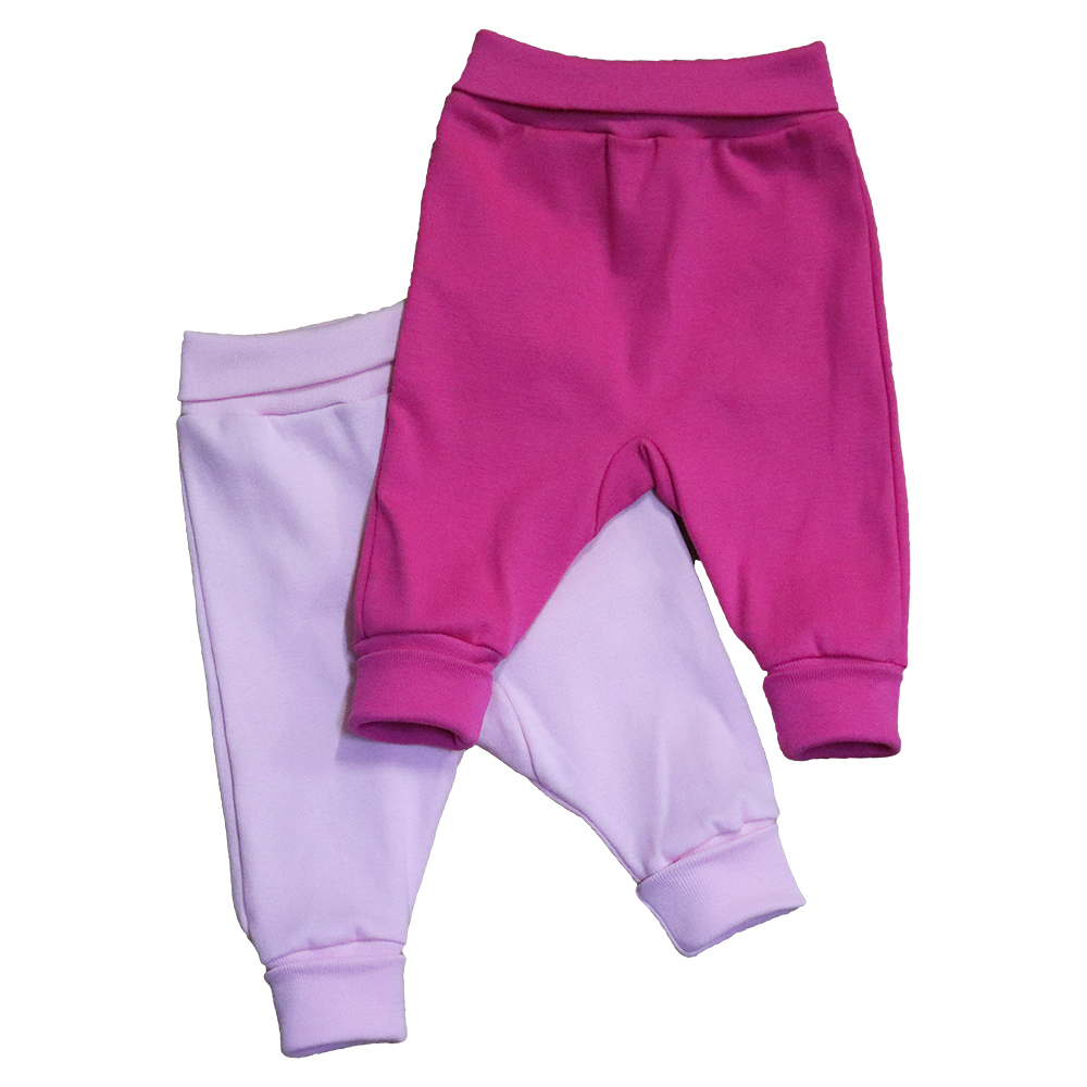 Set 2 pantaloni - Roz pal/magenta 3 luni