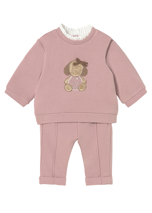 Set 2 piese - Bluza + pantaloni - roz - Mayoral  12 luni