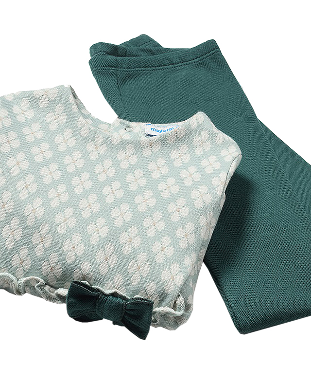 Set 2 piese - Bluza cu volane + Pantaloni - Mayoral   12 luni, [2],bestfam.ro