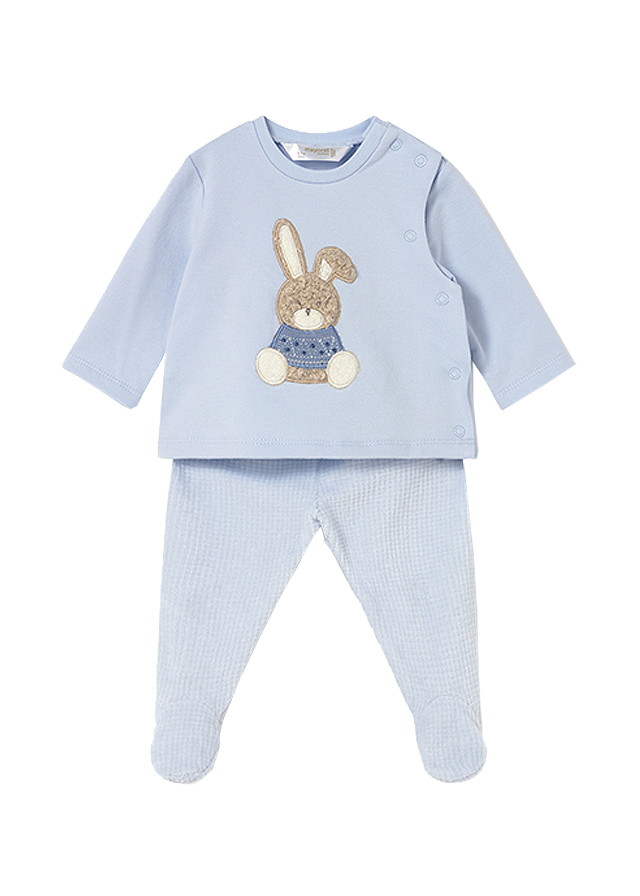 Set 2 piese - Bluza+pantaloni - bleu - Mayoral  12 luni