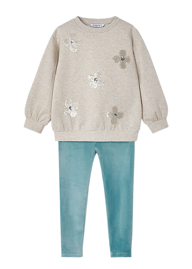 Set 2 piese - Colanti + Bluza cu paiete - Mayoral  