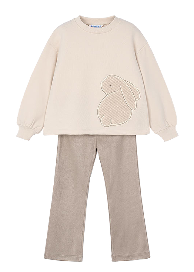 Set 2 piese - Colanti+bluza - broderie crem - Mayoral  10 ani, [4],bestfam.ro