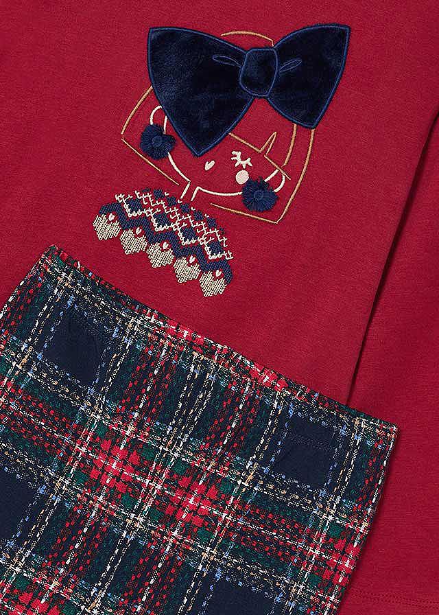 Set 2 piese - Colanti carouri + Bluza - Mayoral  8 ani, [2],bestfam.ro