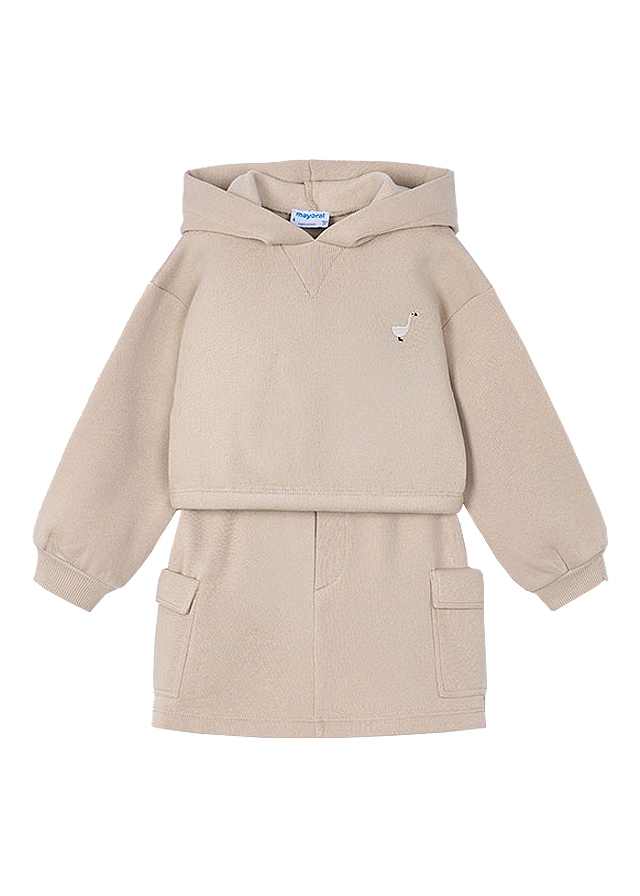 Set 2 piese - Fusta+hanorac Cargo - bej - Mayoral   8 ani, [3],bestfam.ro