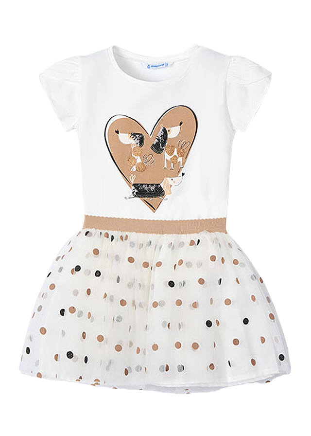 Set 2 piese - Fusta tul+tricou - catei - Mayoral   7 ani