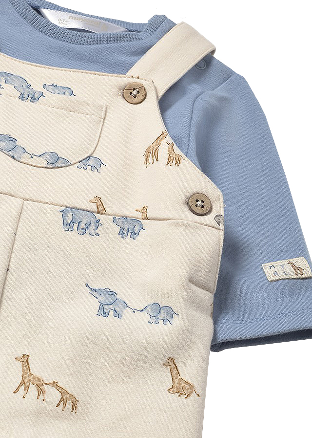 Set 2 piese - Salopeta cu bretele + bluza - Mayoral 12 luni, [5],bestfam.ro