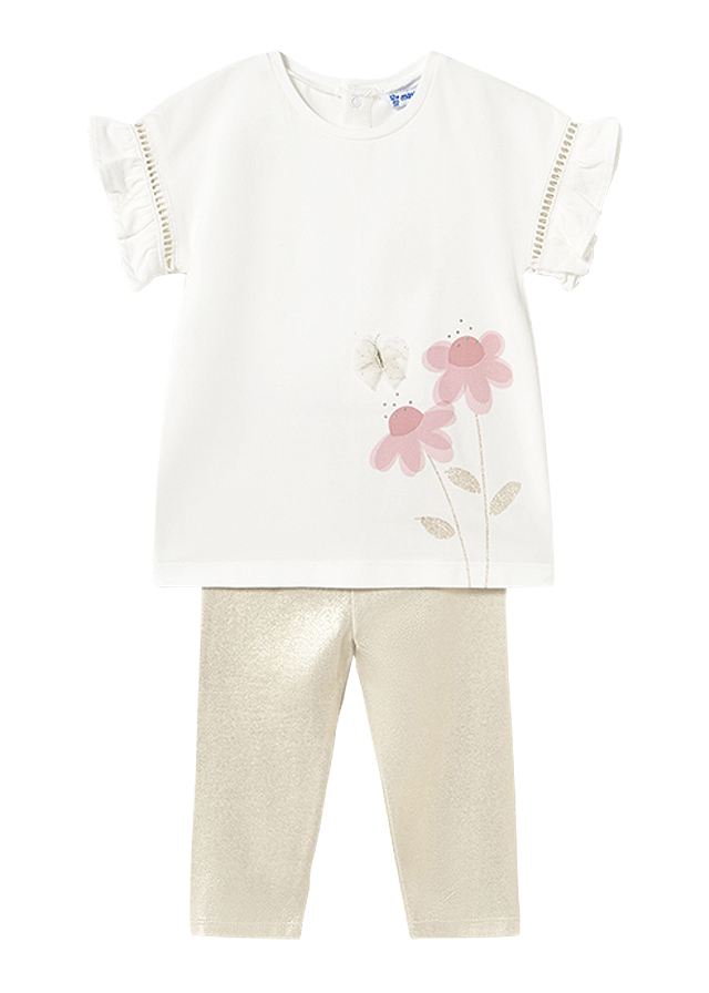 Set 2 piese - Tricou + Colanti - aplicatie tul - Mayoral  4 ani