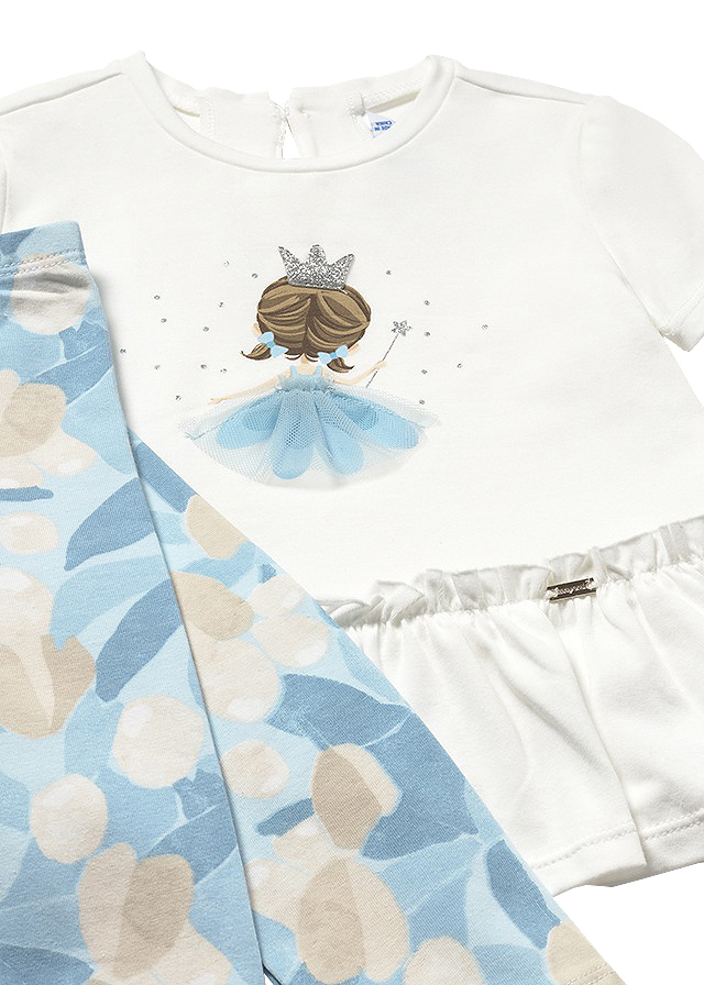 Set 2 piese - Tricou + Colanti - volane - Mayoral   4 ani, [3],bestfam.ro
