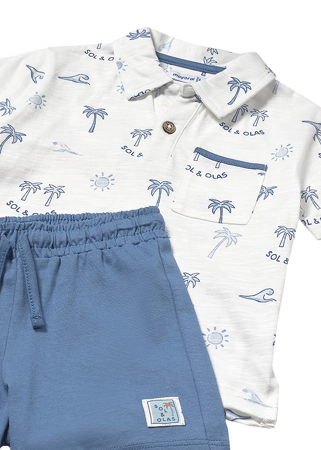 Set 2 piese - Tricou polo + Bermude - Mayoral   2 ani, [3],bestfam.ro