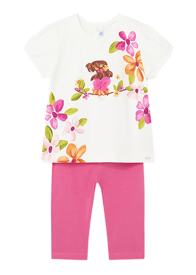 Set 2 piese Girl Better Cotton, bluza+pantaloni - Mayoral  12 luni (80 cm)