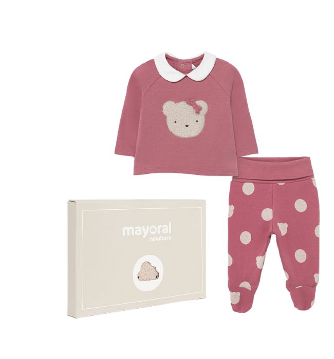 Set 2 piese - Pantaloni cu botosei ECOFRIENDS - Buline - Mayoral 6-9 luni