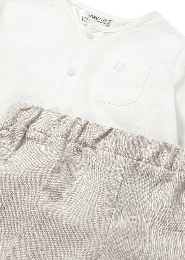 Set 2 piese, pantaloni lungi + camasa - Mayoral 4-6 luni, [3],bestfam.ro