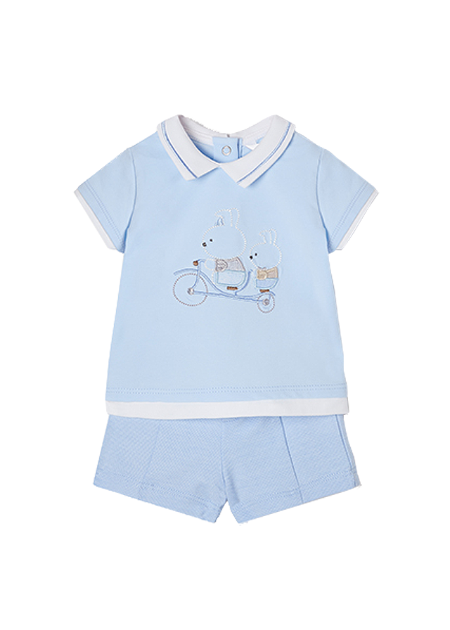 Set 2 piese - Tricou + pantaloni scurti - Mayoral 6-9 luni, [2],bestfam.ro