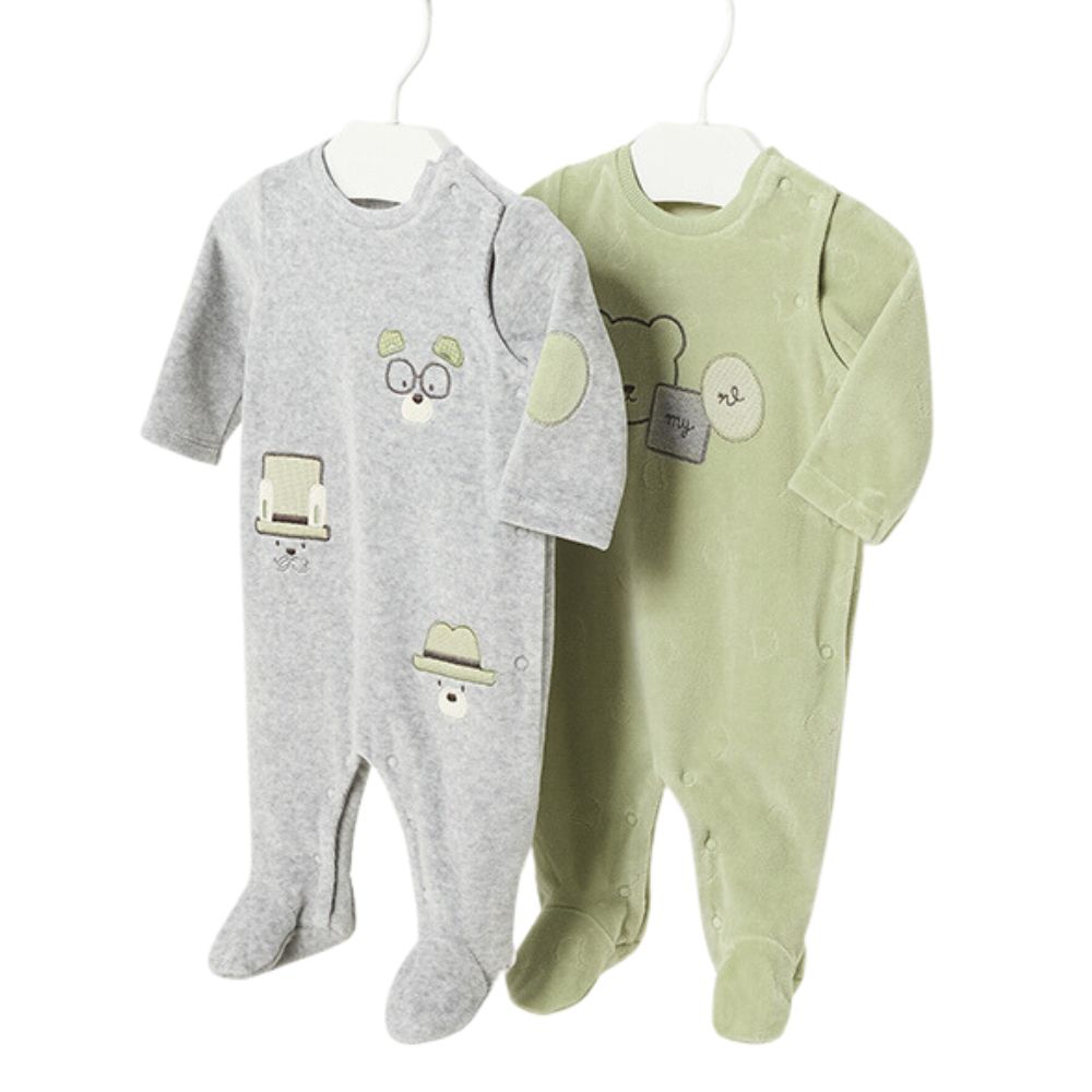Set 2 pijamale Ursi bumbac BCI nou-nascut - Mayoral 2-4 luni (65 cm)