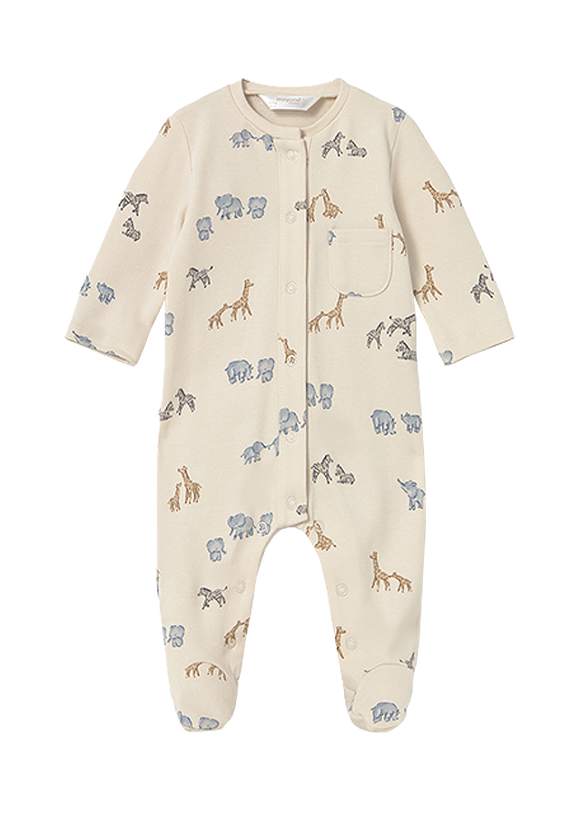 Set 2 salopete (pijamale) - bej/albastru - Mayoral , [2],bestfam.ro