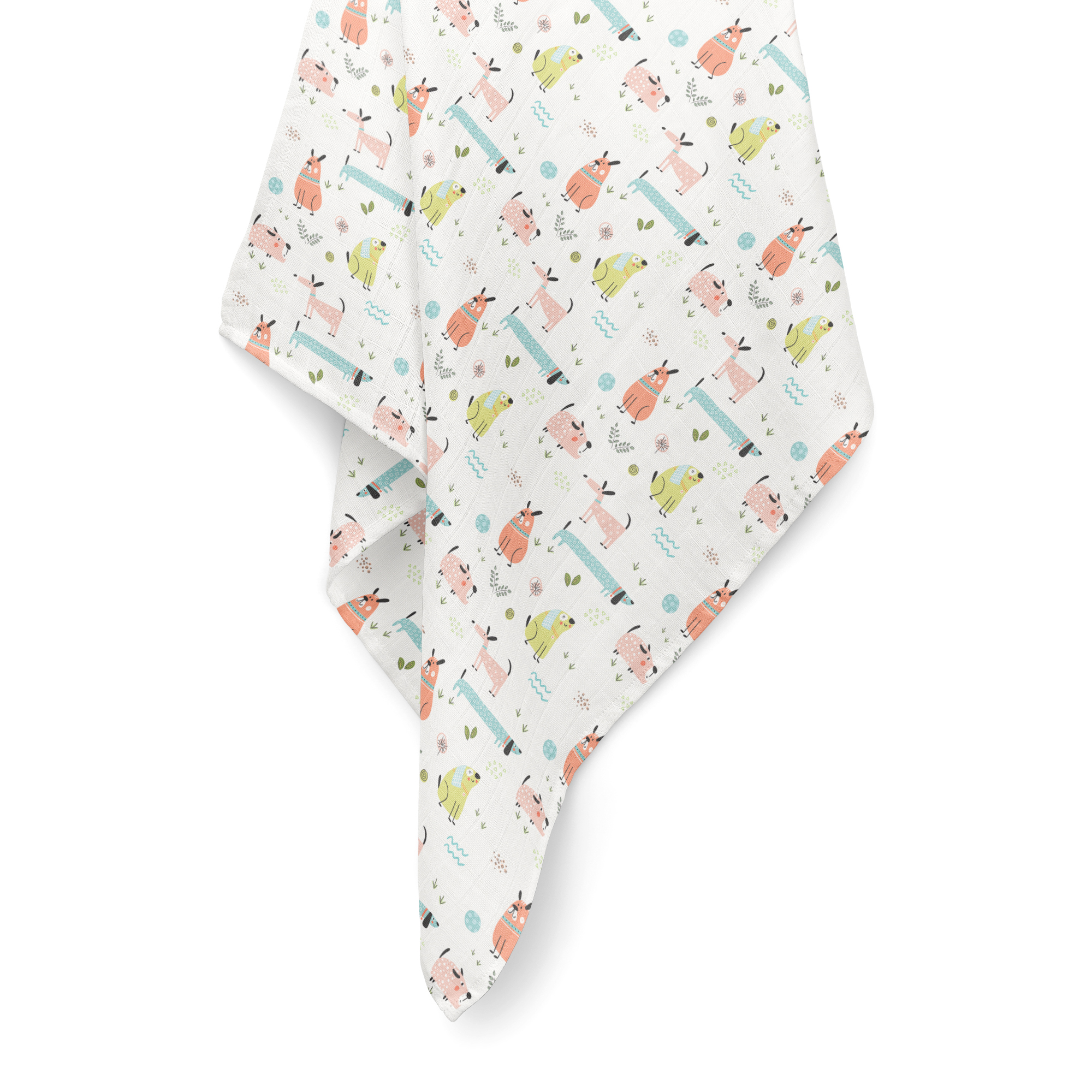 Set 2 scutece muselina organica My Cats& Dogs - Buva, [6],bestfam.ro
