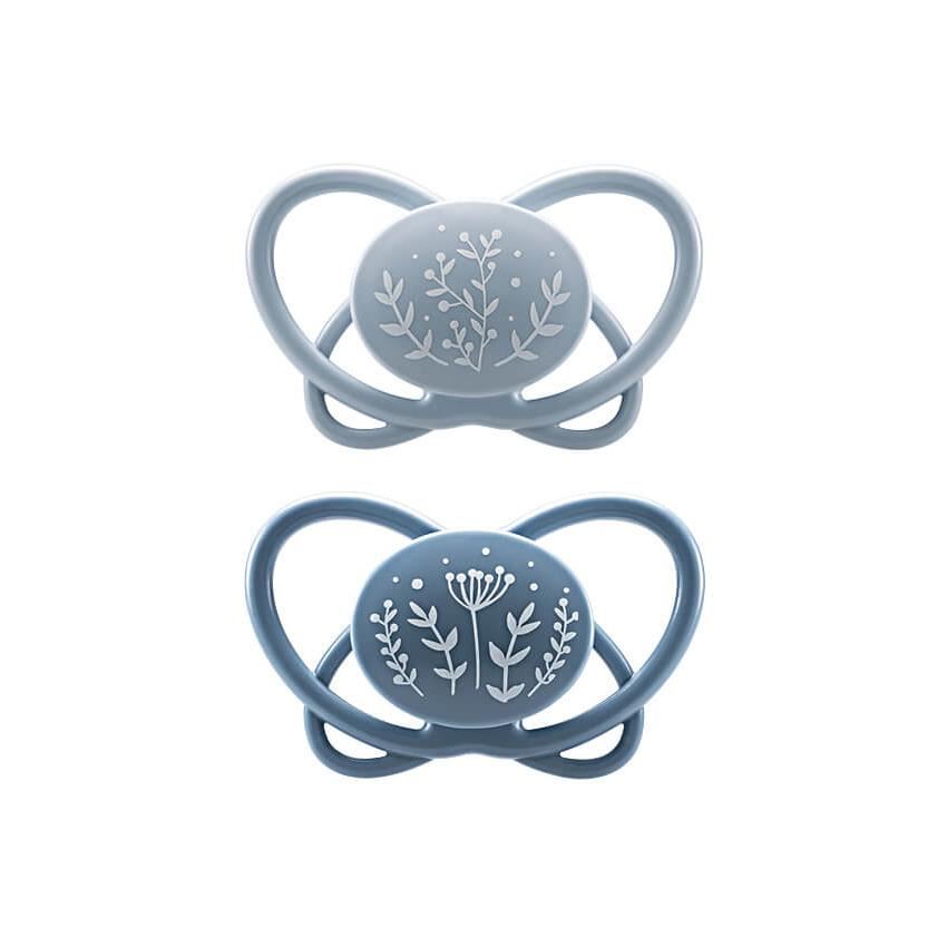 Set 2 Suzete MyButterfly din silicon, forma anatomica, simetrica, tetina ortodontica flexibila, cu cutie de transport si sterilizare, 0 - 6 luni, nip first moments 31610, [2],bestfam.ro