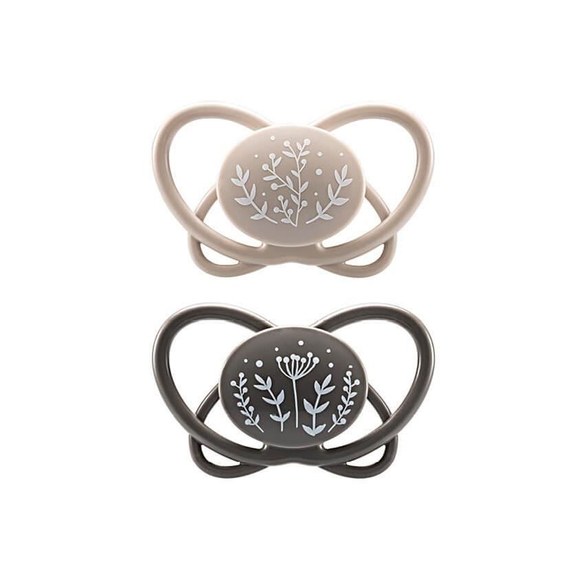 Set 2 Suzete MyButterfly din silicon, forma anatomica, simetrica, tetina ortodontica flexibila, cu cutie de transport si sterilizare, 0 - 6 luni, nip first moments 31610, [3],bestfam.ro