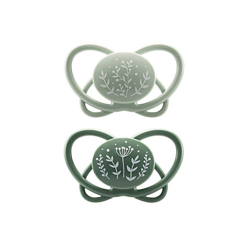 Set 2 Suzete MyButterfly din silicon, forma anatomica, simetrica, tetina ortodontica flexibila, cu cutie de transport si sterilizare, 0 - 6 luni, nip first moments 31610, [4],bestfam.ro