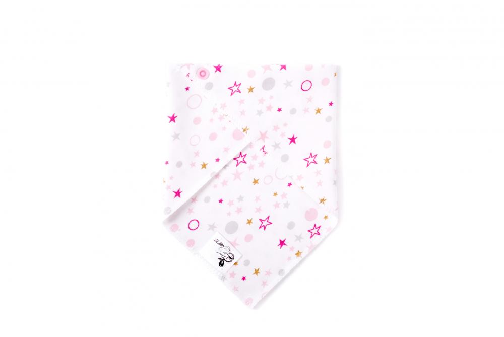 Set 2 bandane triunghi Unicorns/Pink Gold Stars, [7],bestfam.ro
