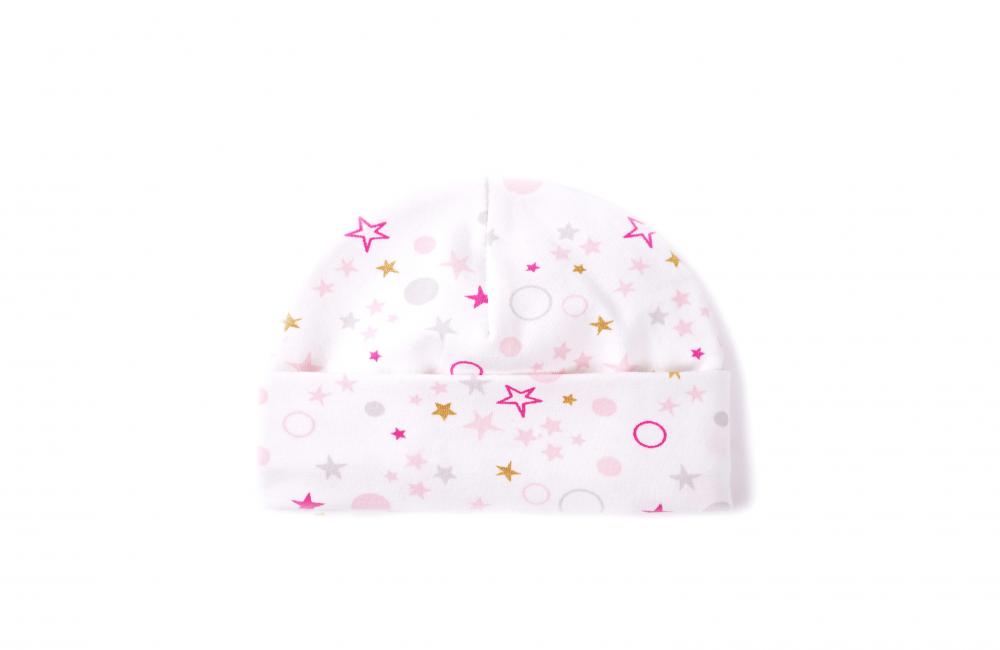Set 2 caciulite nou-nascut Unicorn/Pink Gold Stars, [4],bestfam.ro