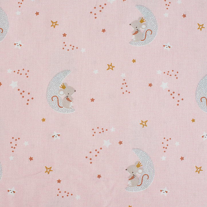 Set 2 cearceafuri patut bumbac organic Mouse in Blush - Buva, [5],bestfam.ro