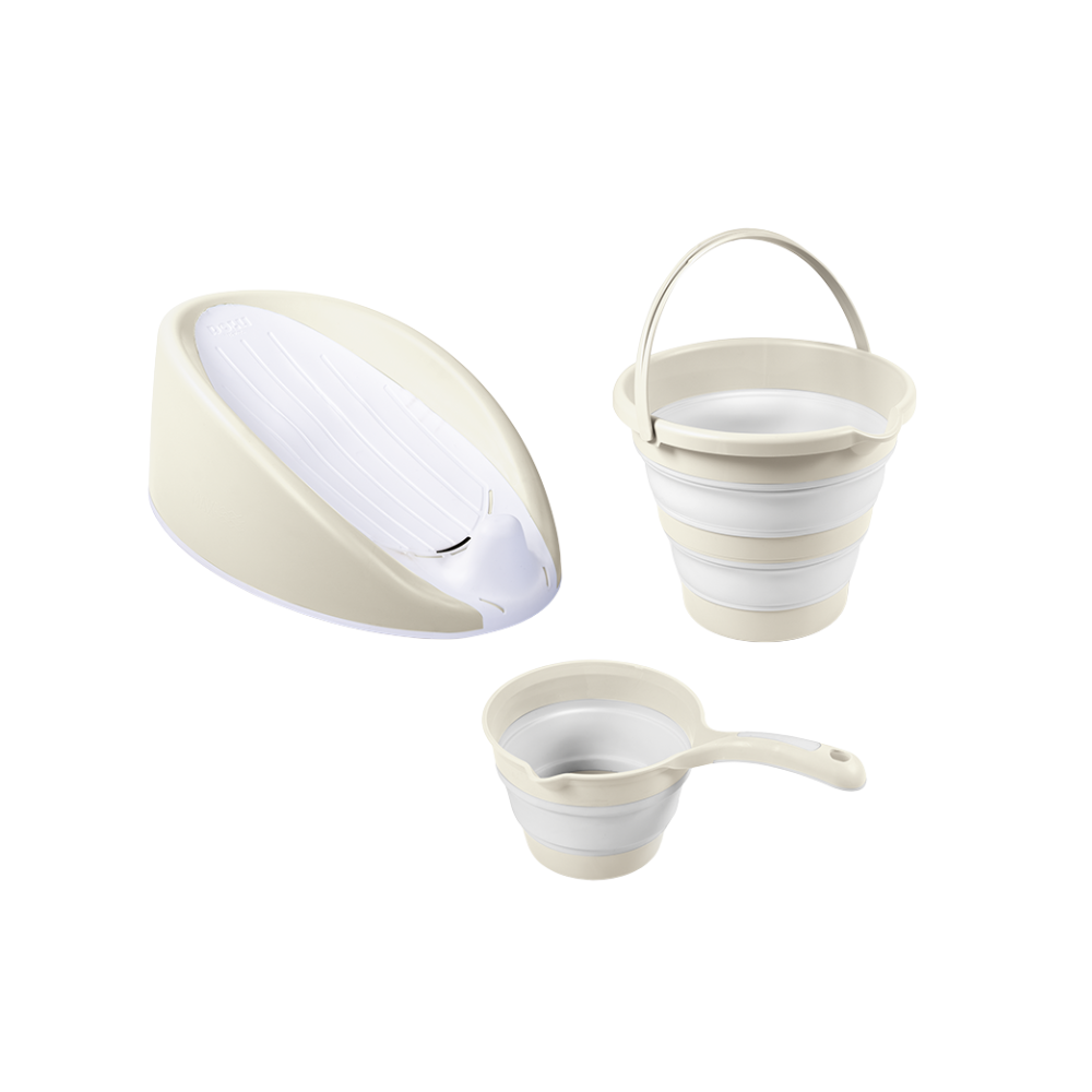 Set 3 in 1 cu suport anatomic pentru cadita - Bej