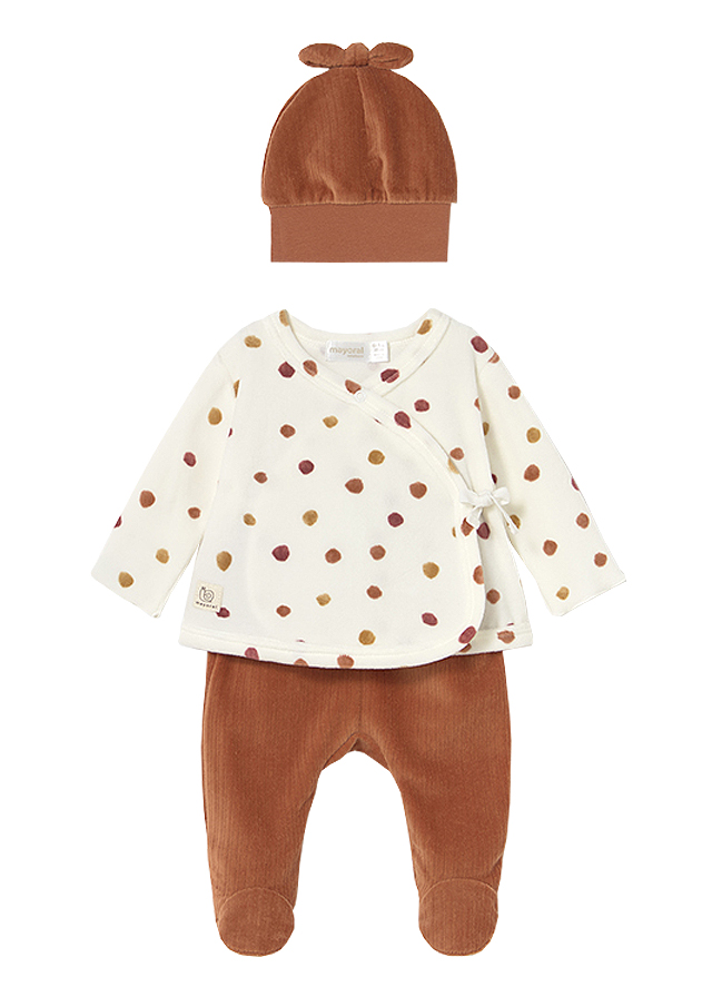 Set 3 piese - Bluza+pantaloni+caciulita - Mayoral 2-4 luni