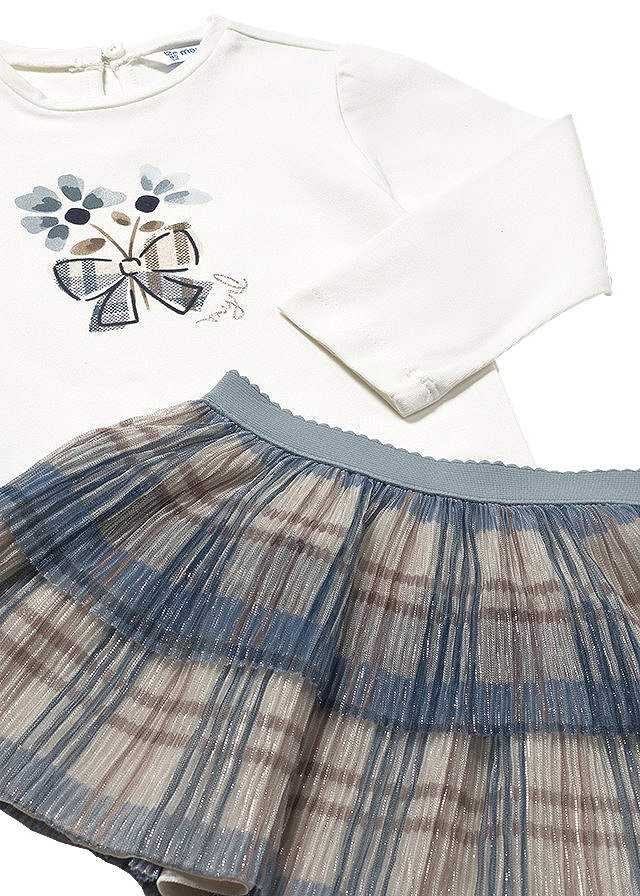 Set 3 piese - Fusta+bluza+cardigan - Mayoral   4 ani, [5],bestfam.ro